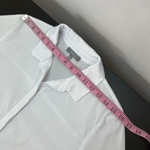 Habitat The One White Button Front Tunic Shirt S 3/4 Sleeves A-Line Pockets - Picture 11 of 15